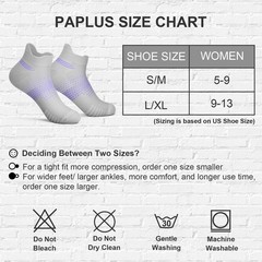6 Pairs Ankle Compression Socks For Women Running With Heel Tab Cushioned