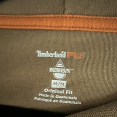 Timberland PRO WICKWORK Men’s M Brown Long Sleeve Crew Neck Graphic T-Shirt