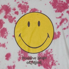 Smiley x HM Positive State of Mind Tie Dye T-Shirt Men’s Size L Pink Yellow