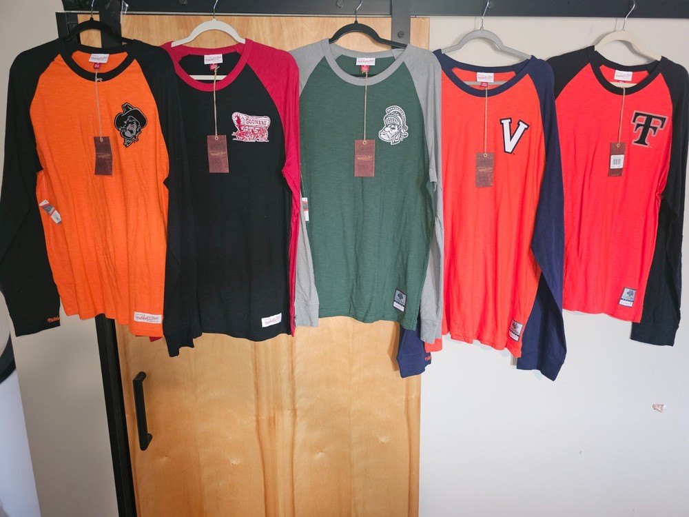 Bulk of 5 New Mitchell and Ness LS tees multi sizes