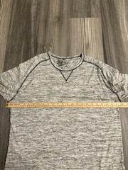 BKE Vintage Athletic Fit Long Sleeve Shirt Mens XL Grey Crew Neck V Neck Stitch