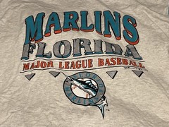 VTG FLORIDA MARLINS Shirt Mens XL RAVENS Starter Baseball 90s Single Stitch RARE