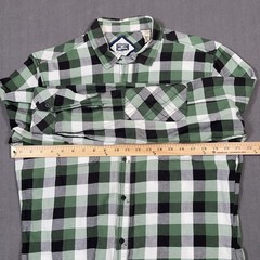 Diesel Amplified Plaid Flannel Shirt Mens XL Green Button Up L/S Y2K Style EUC