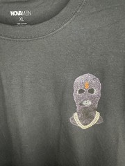 Nova Men No Face Or Case T-Shirt Mask Gold Chain Short Sleeve Tee NWOT Black XL