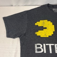 Pac-Man Bite Me Gray Stressed XL T-Shirt C-Life Group Ltd.Mexico