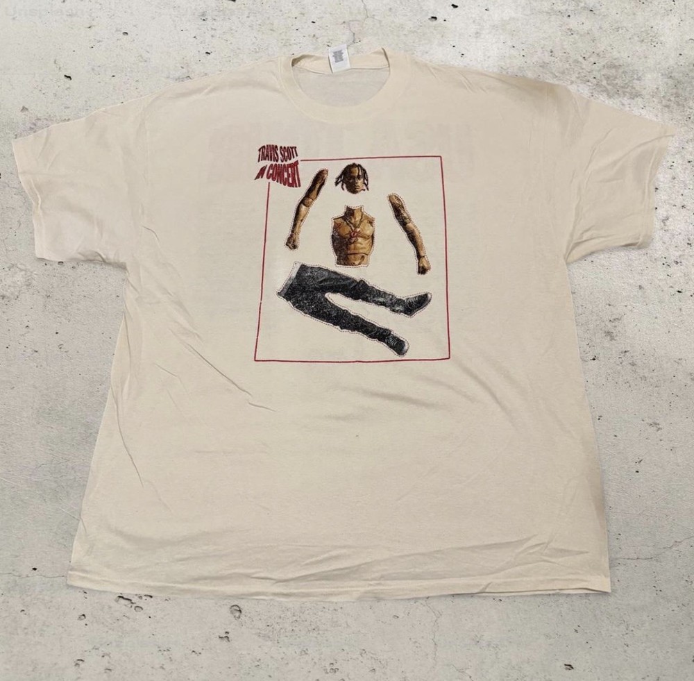 Travis Scott Rodeo USA Tour 2016 Action Figure Shirt Men’s Size 2XL