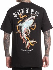 Sullen Men’s Dyem Shark Short Sleeve Standard T-shirt Tattoo Anchor Shark Tee