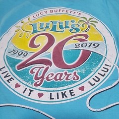 Lulu’s Gulf Shores lulu Buffett’s Alabama Unisex Large short sleeve blue Tshirt