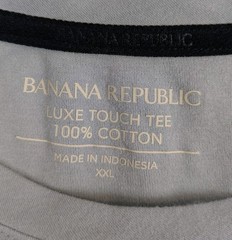 Banana Republic T Shirt Luxe Touch 100% Cotton Grey Sz XXL