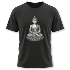 Meditating Buddha Lotus T-Shirt | Zen Spiritual Buddhist Graphic Tee