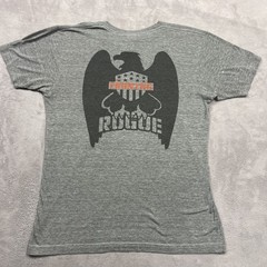 Rogue Rich Froning USA Made T-Shirt Mens Large Gray Graphic Gym Workout Tee