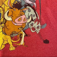 Vintage 1994 Disney The Lion King T-Shirt Red Simba Timon Pumbaa Mufasa Tee (M)