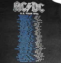 AC/DC Graphic Mineral Wash Band Tee w/ Short Sleeves, in Black Size: L. Men’s.