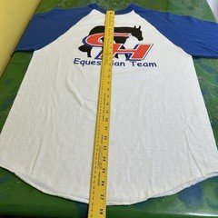 Vintage Augusta Sportswear Medium 3/4 Sleeve Baseball Shirt CH Equestrian Team M