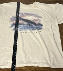 Vtg Anthony Casey GOLDEN TALE Art Whale Graphic T-Shirt Adult Size XL