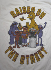 Sesame Street Mens Raised On The Streets White Shirt New S, M, L, XL, 2XL