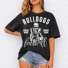 Custom Football Team Comfort Tee Personalized Fan Shirt Game Day