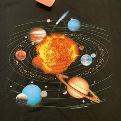 Vintage Solar System Sun Planets Very Large Array Black T-shirt XL NWT 1998 90s