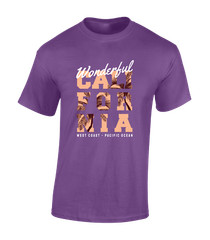 WONDERFUL CALIFORNIA MENS T SHIRT USA SUMMER HOLIDAY CLOTHING CASUAL TOP