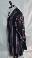 Shaquille XLG Big/Tall Mens Black / Brown Multi Striped SS Button2XLT, 3XLT, 4XL