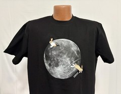 AUTHENTIC LOEWE x SUNA FUJITA EMBROIDERED BUNNIES, MOON PRINT T-SHIRT MEDIUM NWT