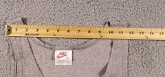Vintage Nike Muscle Shirt USA Gray Grey Sleveless Tee Black Swoosh Logo Size L