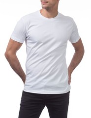 PRO CLUB MENS LIGHTWEIGHT T SHIRTS 4 X-Large BLK WHITE