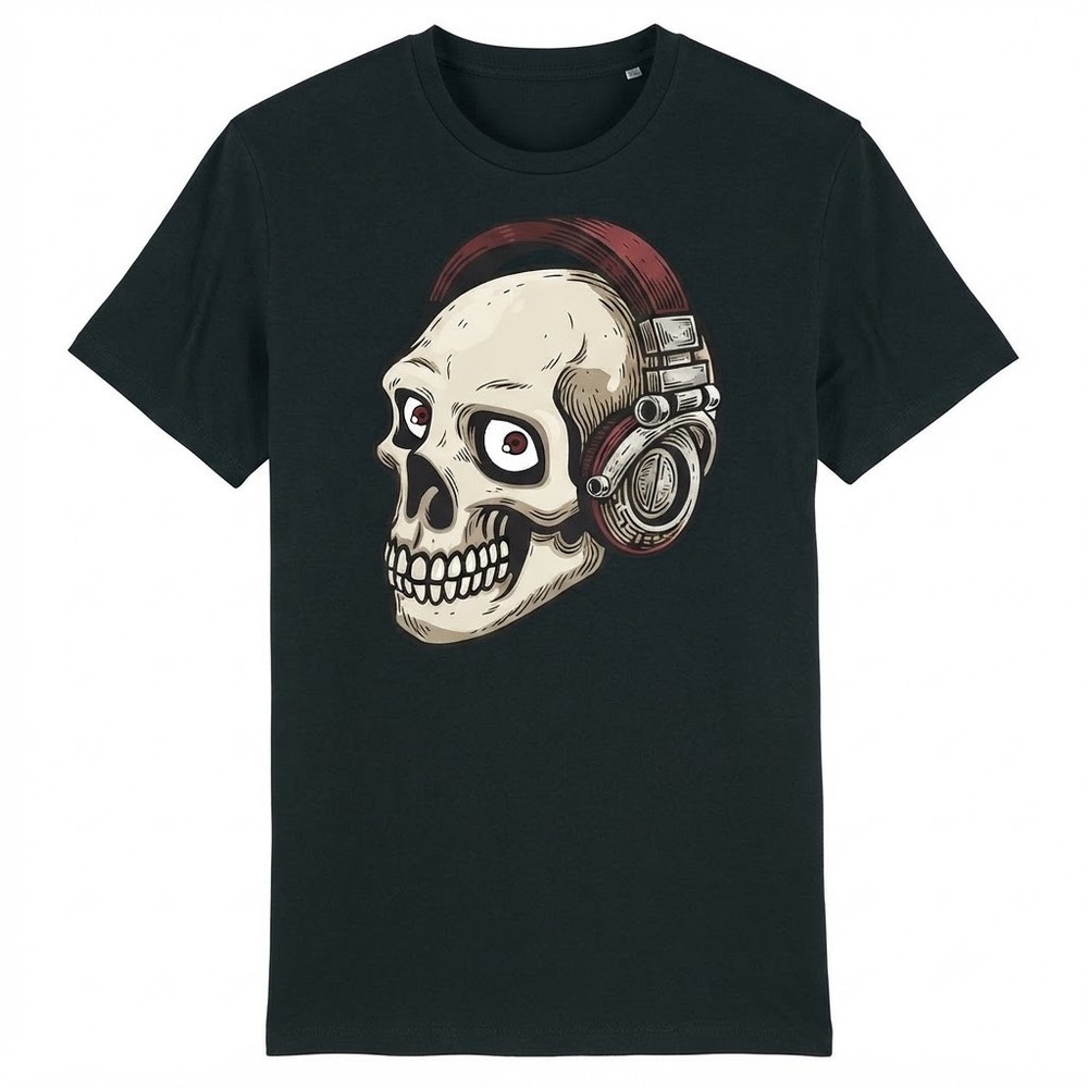 A Scary Fancy Skeleton Head Skull Shirt Funny Halloween Party T-shirt
