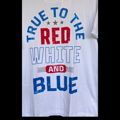 True To The Red White And Blue Graphic Tee Size L