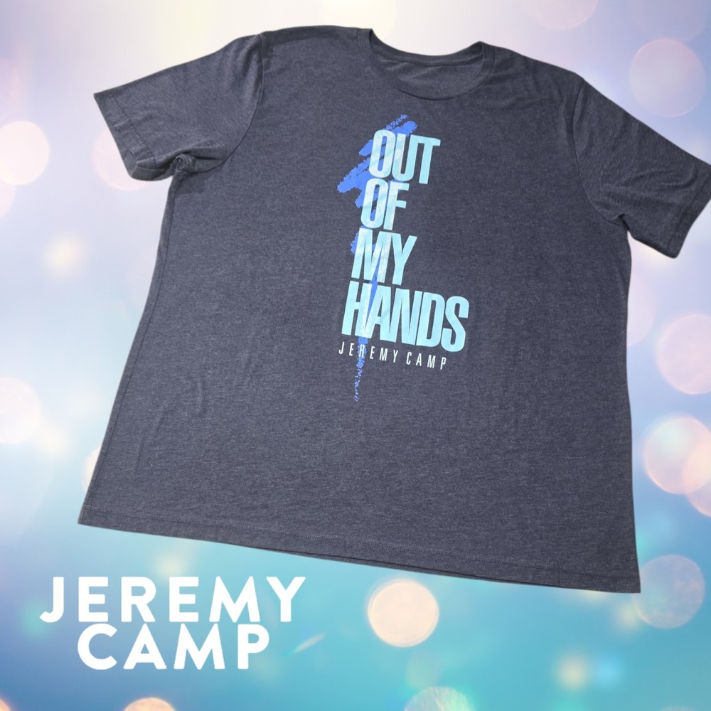 Gildan Jeremy Camp Out of My Hands Christian Rock Concert Graphic Tee Gray XL