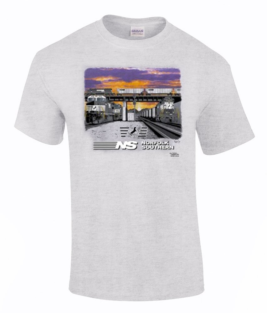 Norfolk Southern Triple Header Trains Authentic Railroad T-Shirt Tee Shirt [24]
