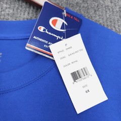 NWT Champion Classic Jersey T-Shirt Men’s SS Crewneck Tee Blue Sz 6xl