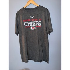 Kansas City Chiefs Super Bowl LV T-Shirt Mens Charcoal Heather Grey Graphic Tee