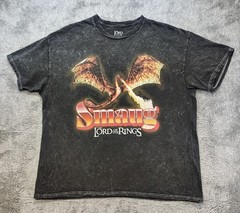 Vintage Smaug Hobbit Lord Of The Rings Movie Promo T-shirt XL Black Crystal Wash