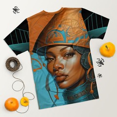 Futuristic African Lady Allover Print Unisex T-Shirt XS – 2X