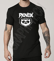 PXNDX PANDA PLAYERA NEGRA / BLACK T-SHIRT BANDA ROCK MONTERREY MEXICO