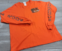 Harley Davidson I RODE THE DRAGON L Smoky Mtn Long Sleeve T Orange Rare 07 US129