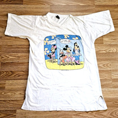 Vintage 80s 90s Disney Minnie Mouse Dating Game T Shirt Women’s XL Mickey Goofy