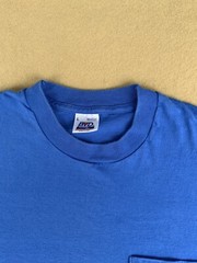 VTG BVD T Shirt Men’s LARGE Single Stitch Blue MADE USA Workwear 80s