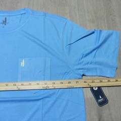 JOHNNIE O Mens M MEDIUM T SHIRT PALM PARADISE MALIBLU GOLF BLUE SANTA MONICA TEE