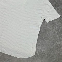 PHIGVEL Japan S/S Ribbed Henley Neck T-Shirt Size 36 White