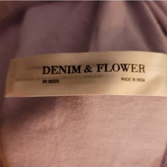 Denim & Flower Seagull Print T-Shirt Sz M Lavender Pastel Bird Dadcore Hipster