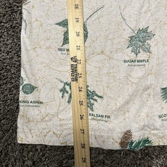 VTG Single Stitch Shirt Fruit Of The Loom Mens Medium White Botanical Plants AOP