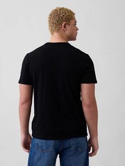 Gap Shirt Mens Medium Black Lived-In Crewneck Cotton Short Sleeve Tee $30 MSRP