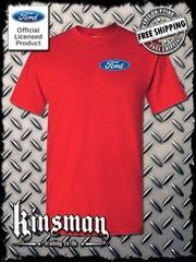 Ford Classic Blue Logo Crest T-Shirt – F150 Mustang – Official Licensed Product