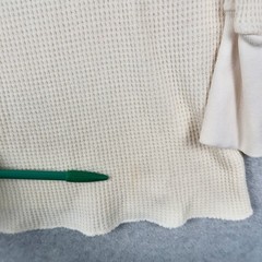 VTG Cherokee Mens Thermal Shirt Large Cream Waffle Knit Long Sleeve Crew Neck