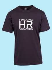 MEN WOMENS TEE TSHIRT UNISEX WALKING HR VIOLATION OFFICE WORKER CLOWN FUNNY GIFT