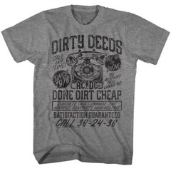 ACDC – Dirty Deeds – Short Sleeve – Heather – Adult – T-Shirt