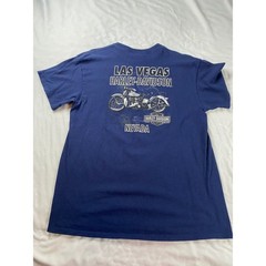 Harley Davidson Las Vegas Nevada T-Shirt Mens Large Blue American Flag Graphic