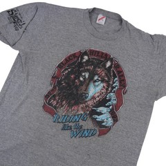 Vintage 1992 Stugis Rally XL “Riding like the Wind” Wolf Graphic T Shirt Gray